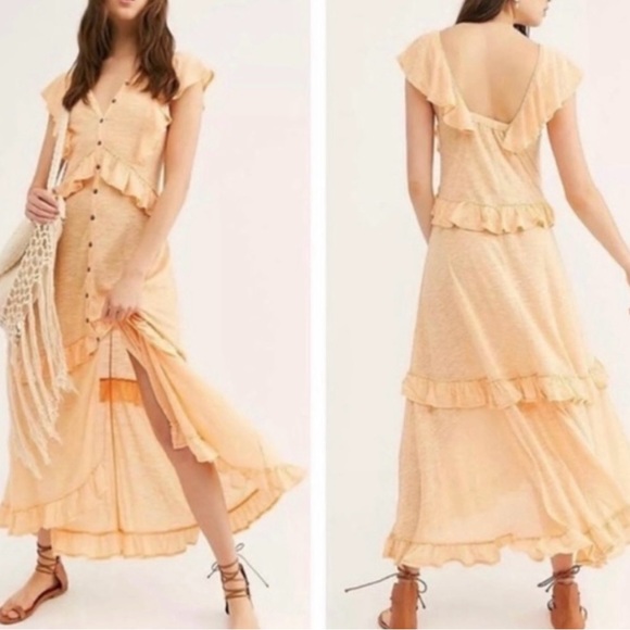 Amelia Maxi Dress by FP Beach at Free People, Orange, XS